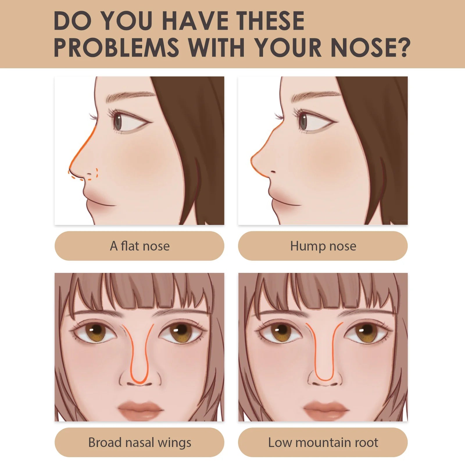 Nose Stereotyping Essence Nose Compact Massage Nose Ailar High Nose Beam Beauty Essence